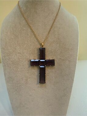 Gold Amethyst Cross
